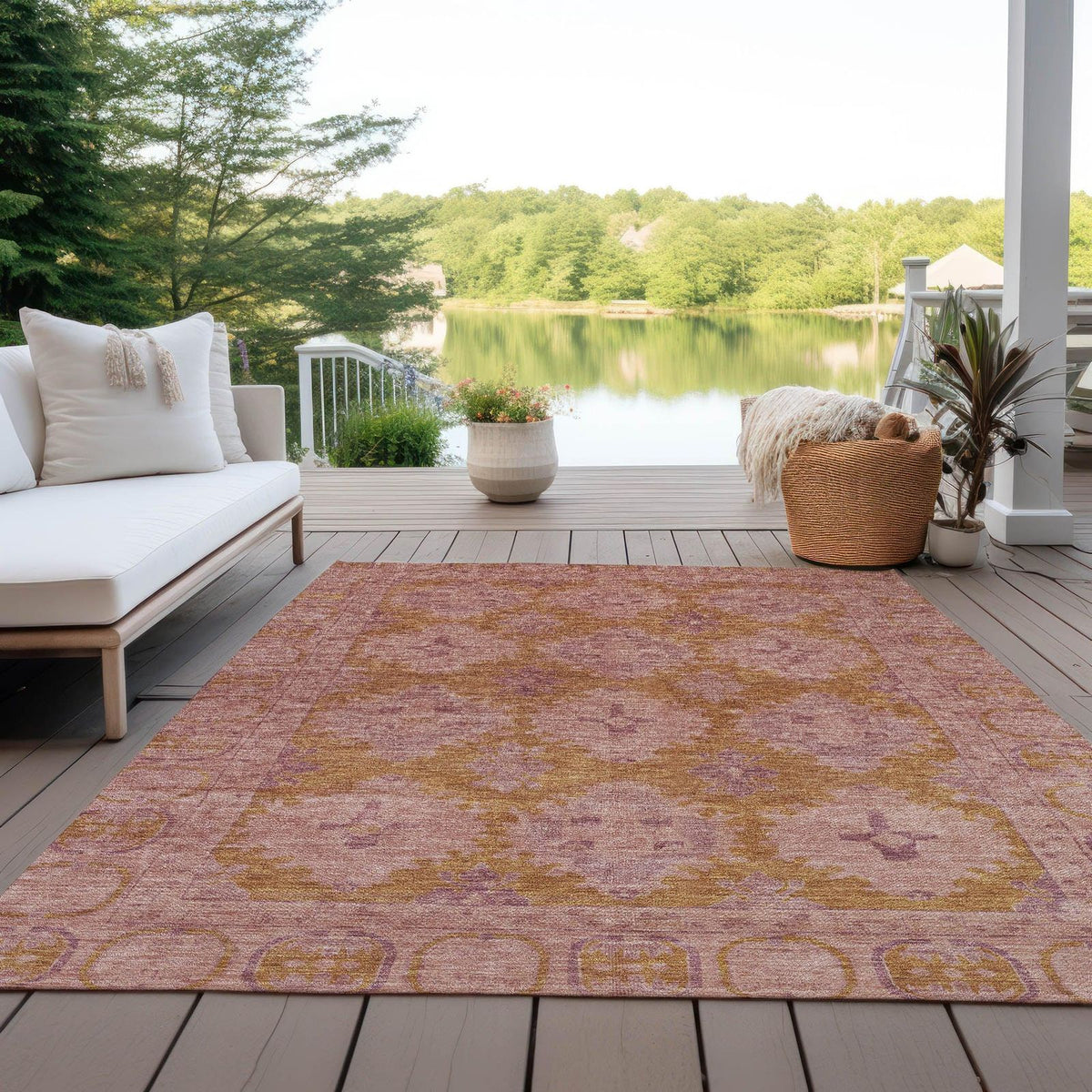 Addison Rugs Jaelora Pink Washable Indoor-Outdoor Rug