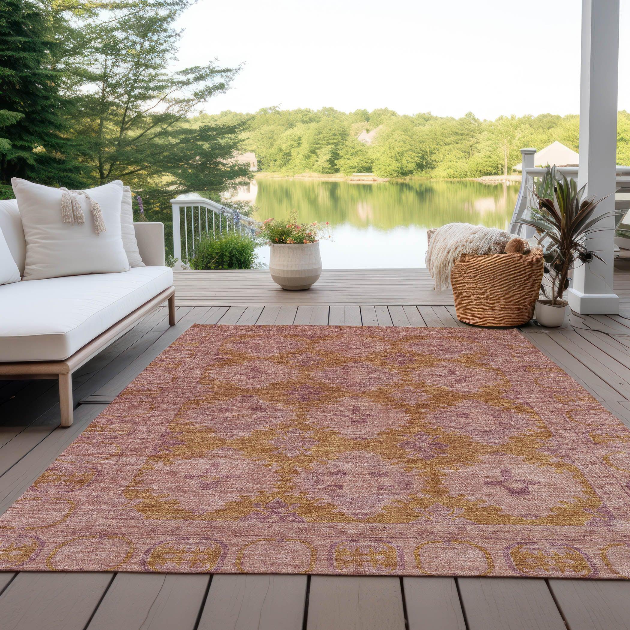 Addison Rugs Jaelora Pink Washable Indoor-Outdoor Rug
