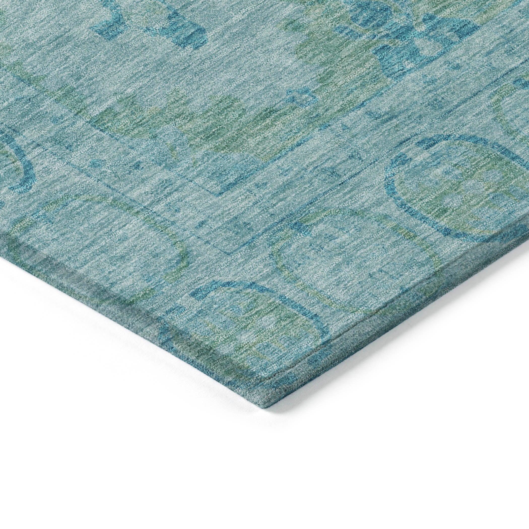 Addison Rugs Jaelora Teal Washable Indoor-Outdoor Rug