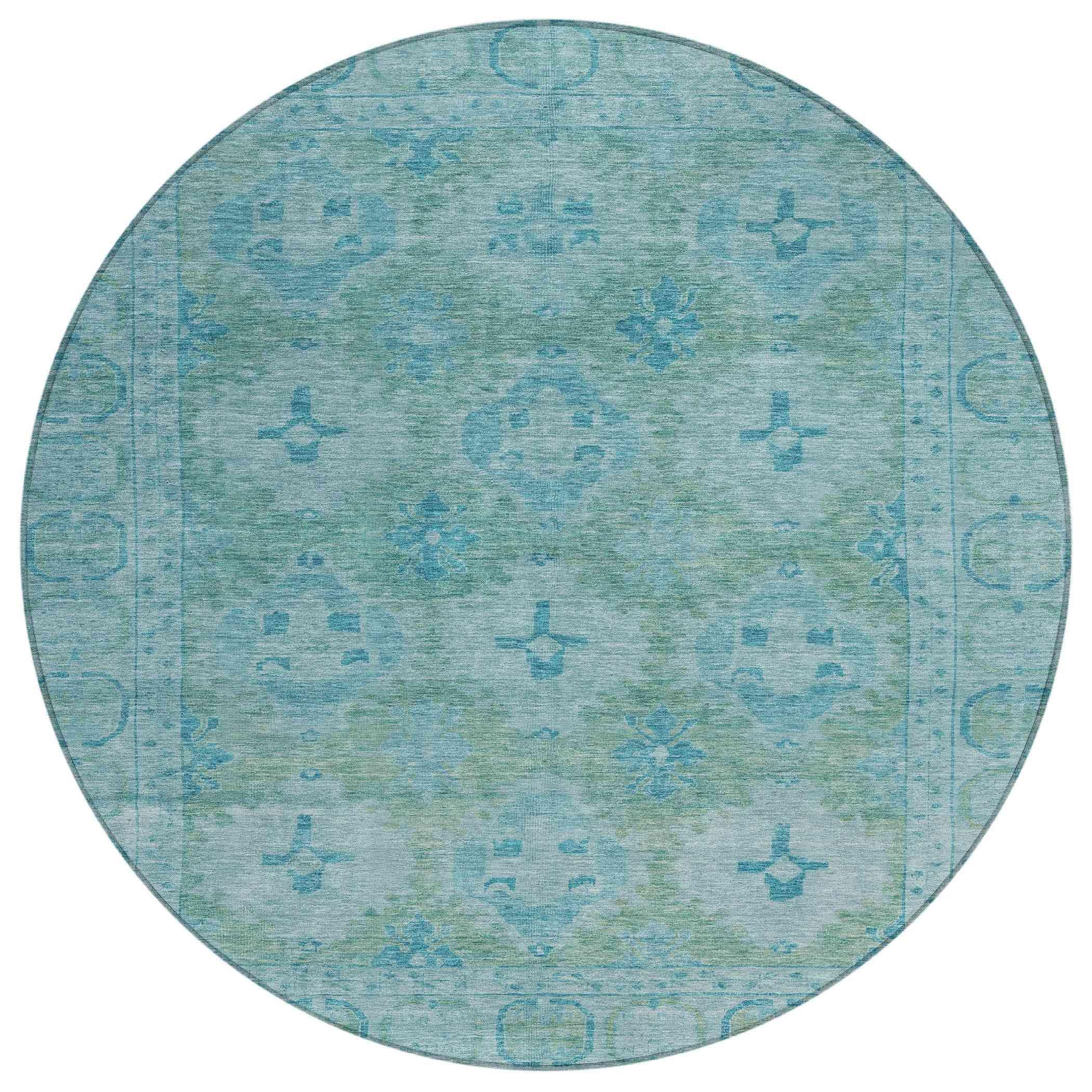 Addison Rugs Jaelora Teal Washable Indoor-Outdoor Rug