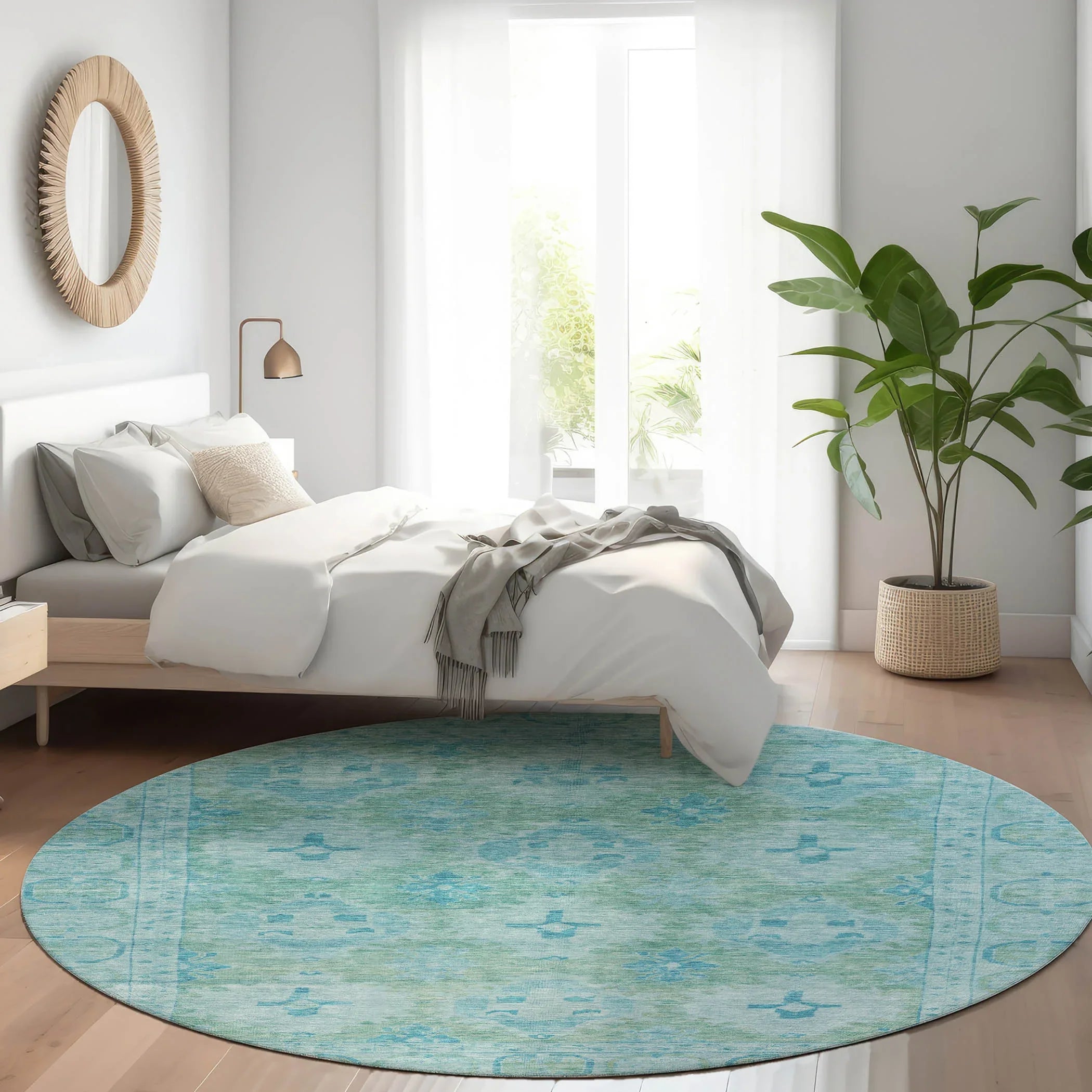 Addison Rugs Jaelora Teal Washable Indoor-Outdoor Rug