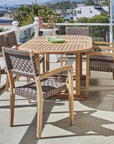 HiTeak January Extendable Oval Teak Outdoor Dining Table