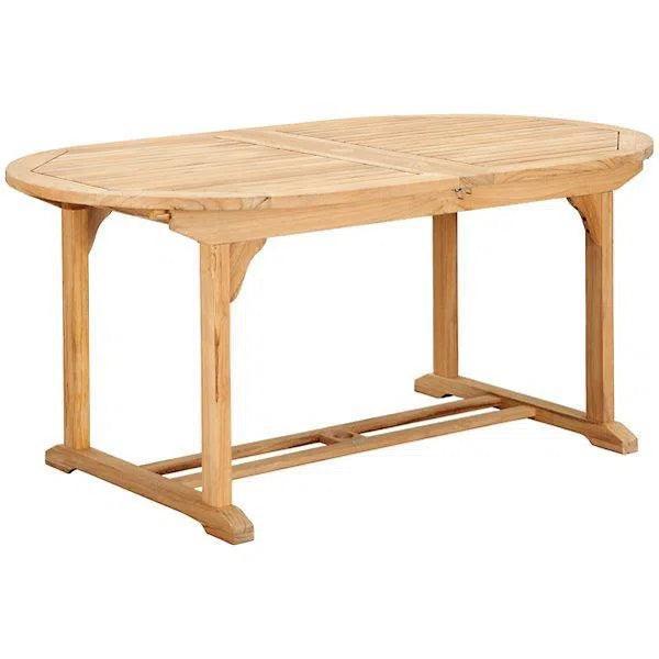 HiTeak January Extendable Oval Teak Outdoor Dining Table
