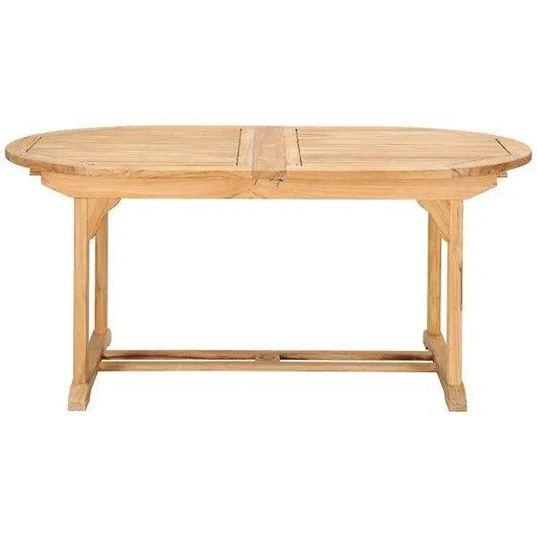 HiTeak January Extendable Oval Teak Outdoor Dining Table