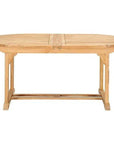 HiTeak January Extendable Oval Teak Outdoor Dining Table
