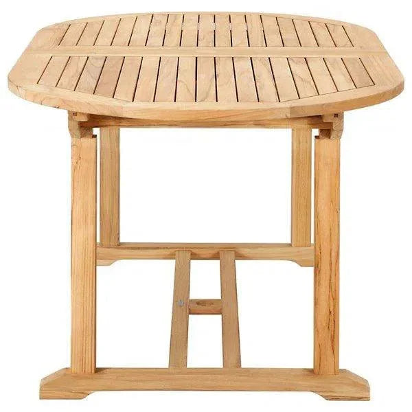 HiTeak January Extendable Oval Teak Outdoor Dining Table