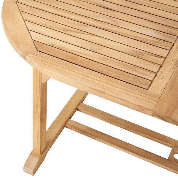 HiTeak January Extendable Oval Teak Outdoor Dining Table
