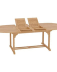 HiTeak January Extendable Oval Teak Outdoor Dining Table