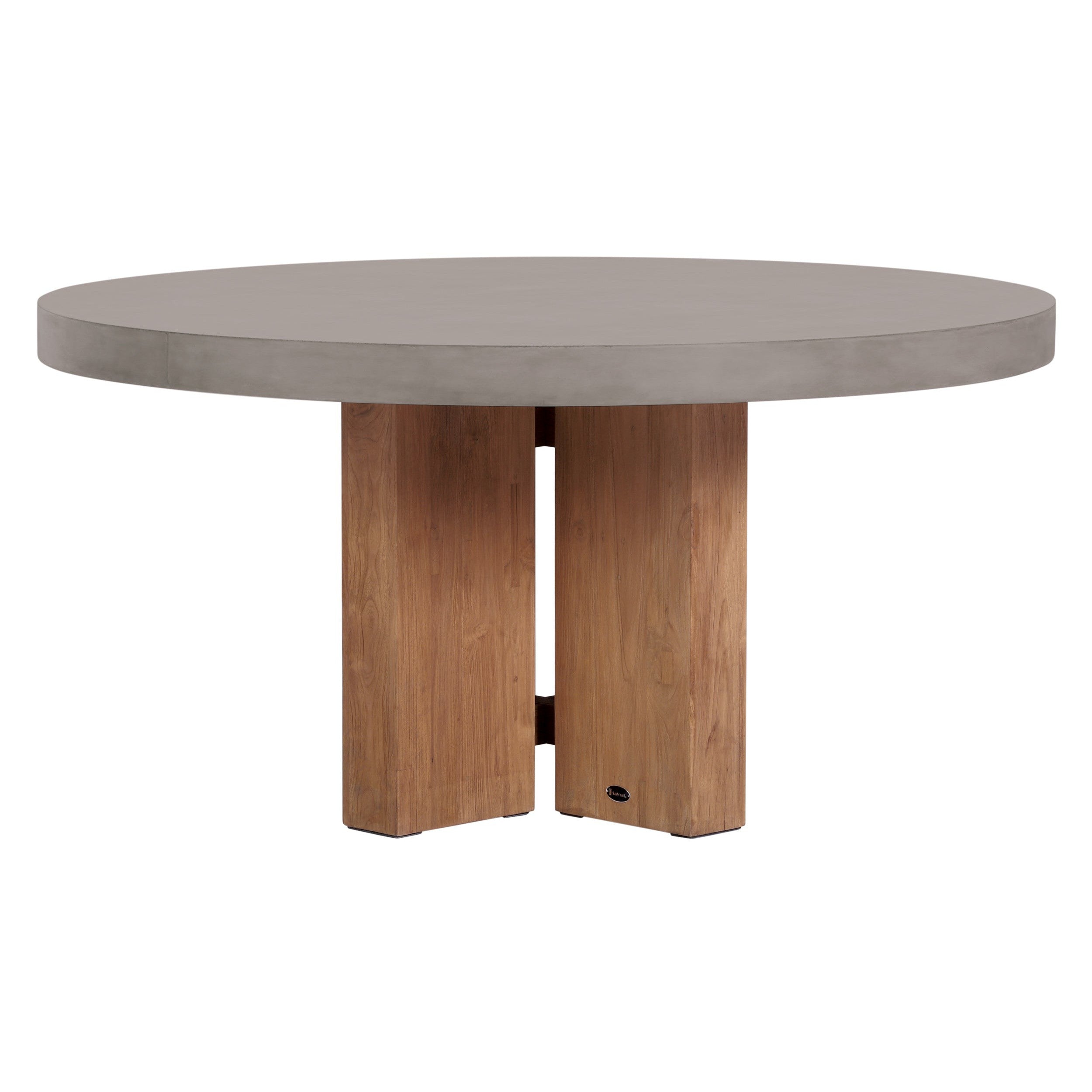Java Teak and Concrete Dining Table - Slate Gray Outdoor Dining Table