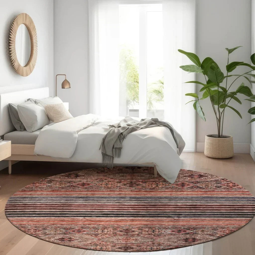 LOOMLAN Rugs Julissara Orange Washable Indoor-Outdoor Rug