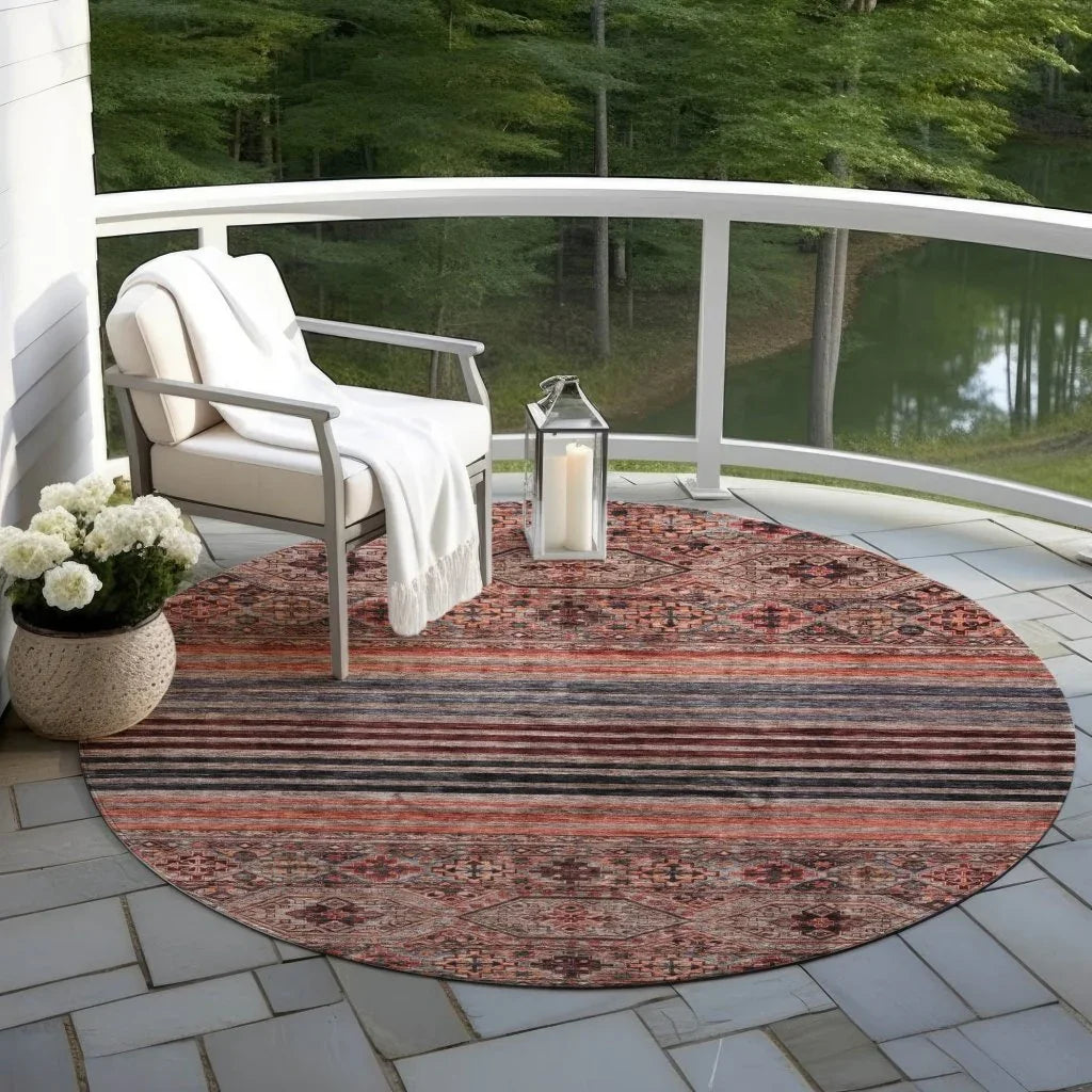 LOOMLAN Rugs Julissara Orange Washable Indoor-Outdoor Rug