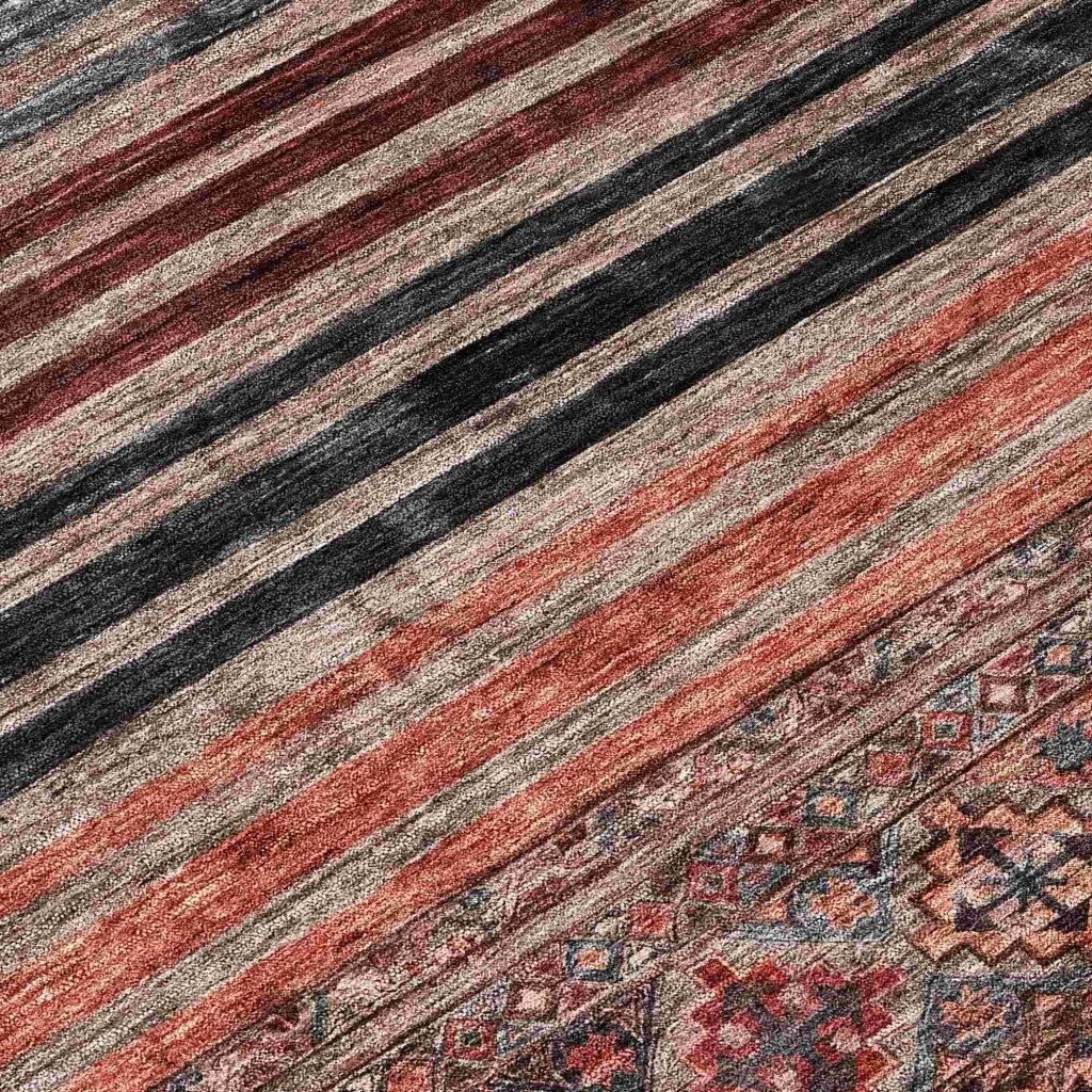 LOOMLAN Rugs Julissara Orange Washable Indoor-Outdoor Rug