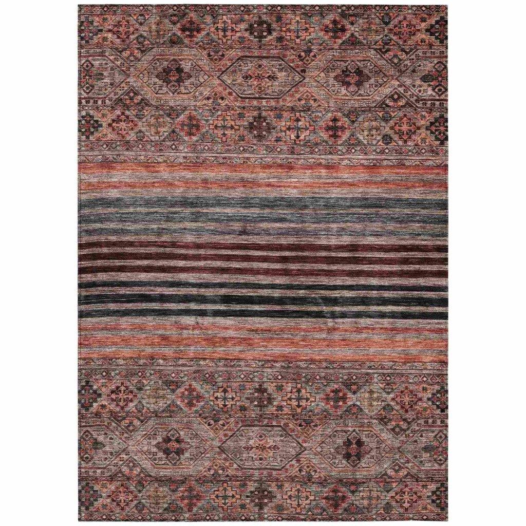 LOOMLAN Rugs Julissara Orange Washable Indoor-Outdoor Rug