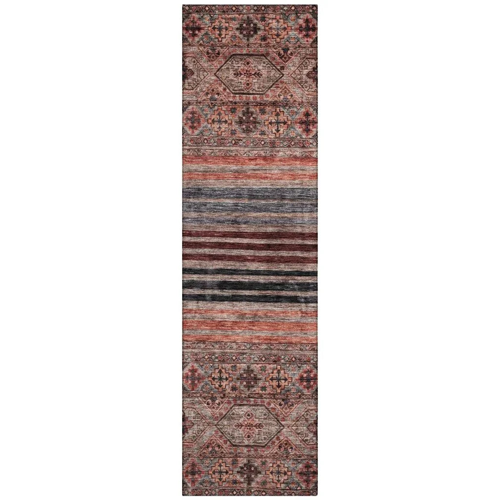 LOOMLAN Rugs Julissara Orange Washable Indoor-Outdoor Rug