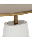 SUNPAN Kadin Concrete Based Steel Oval Side Table