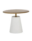 SUNPAN Kadin Concrete Based Steel Oval Side Table