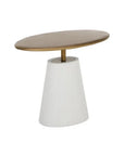 SUNPAN Kadin Concrete Based Steel Oval Side Table