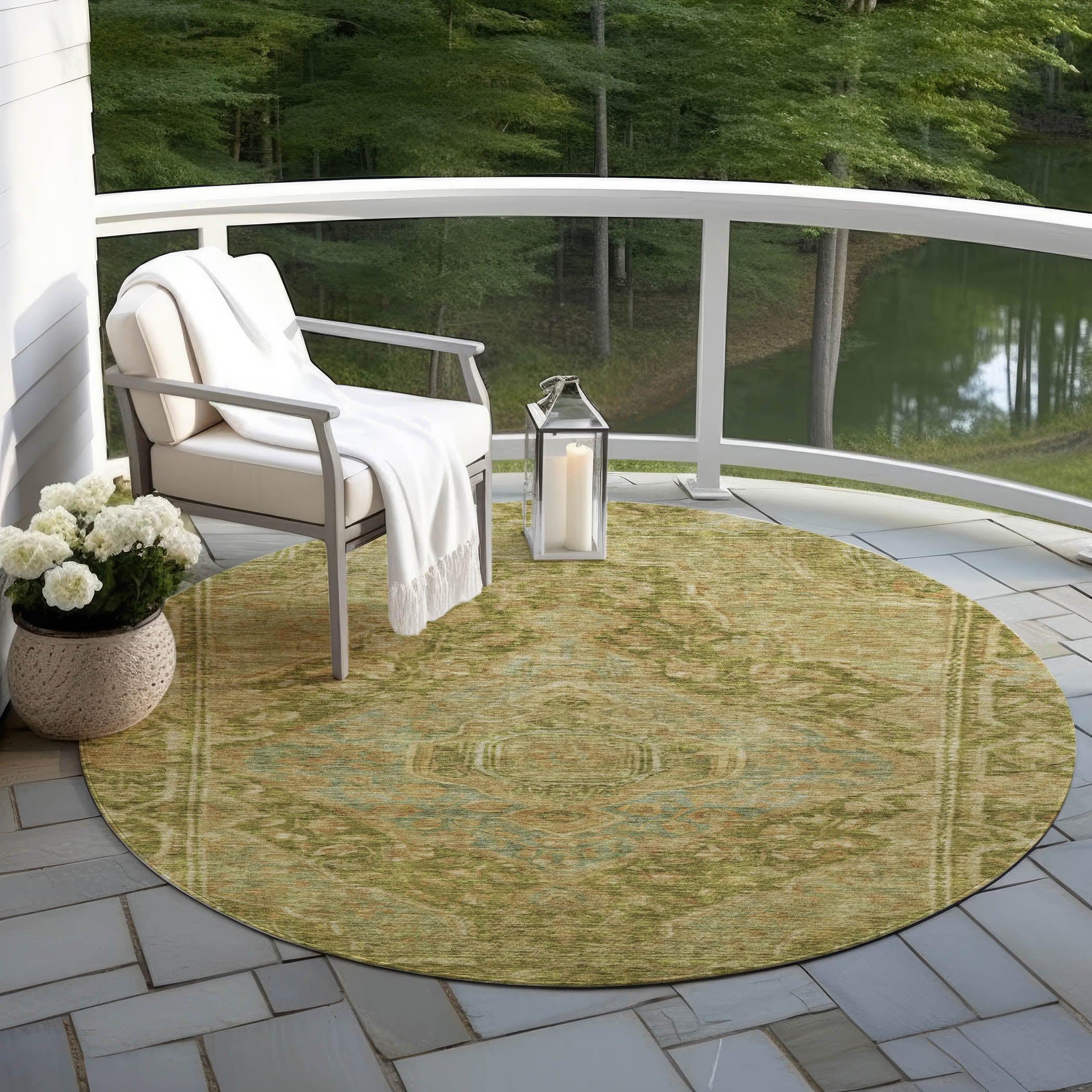 Addison Rugs Kaelanor Aloe Washable Indoor-Outdoor Rug
