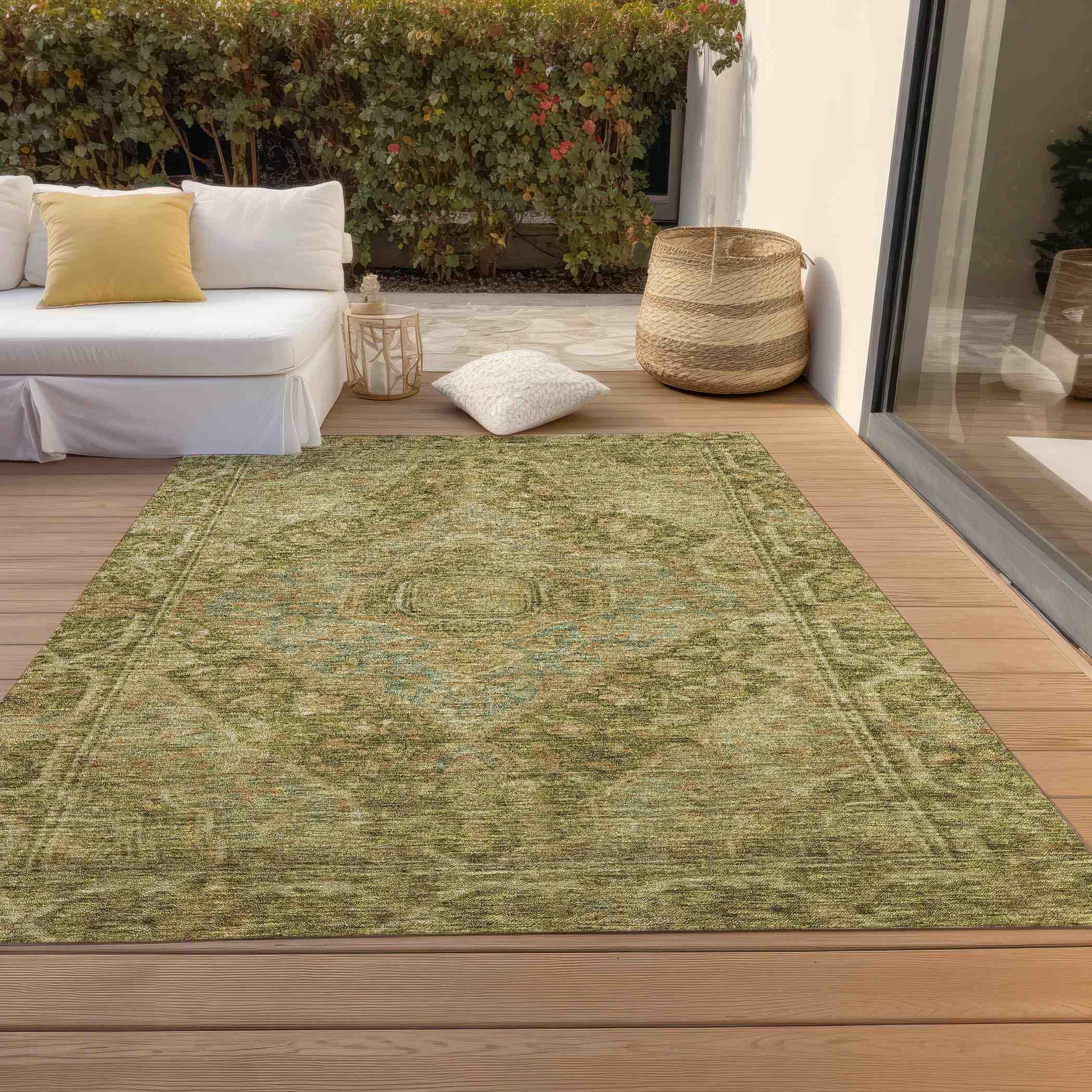 Addison Rugs Kaelanor Aloe Washable Indoor-Outdoor Rug