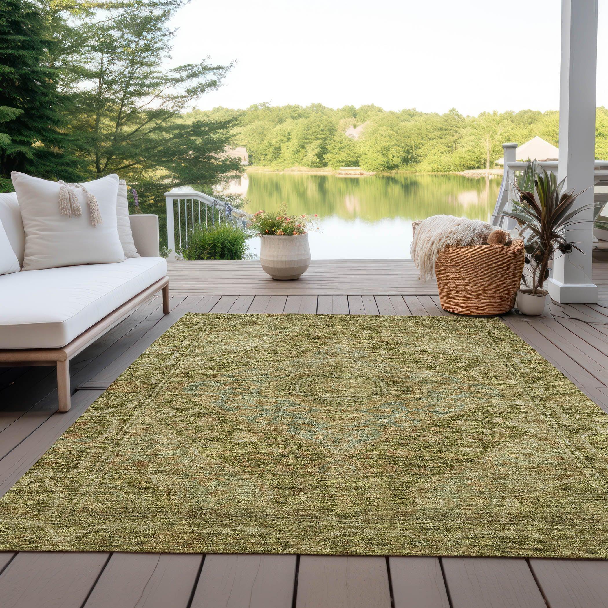 Addison Rugs Kaelanor Aloe Washable Indoor-Outdoor Rug