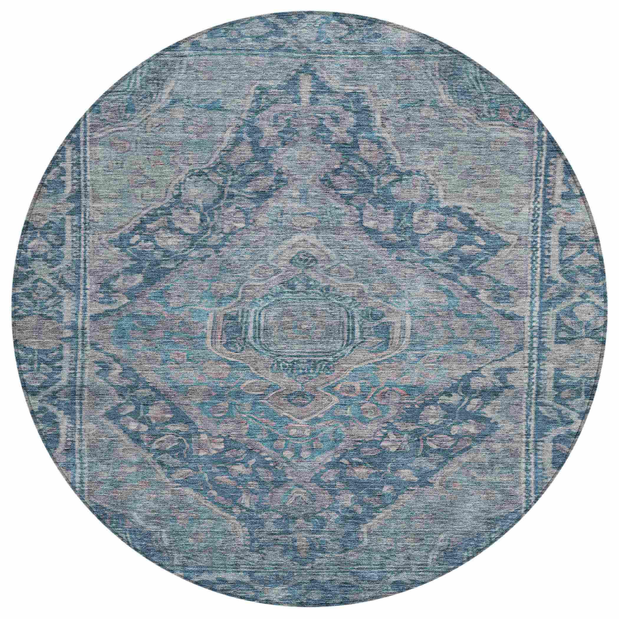 Addison Rugs Kaelanor Blue Washable Indoor-Outdoor Rug
