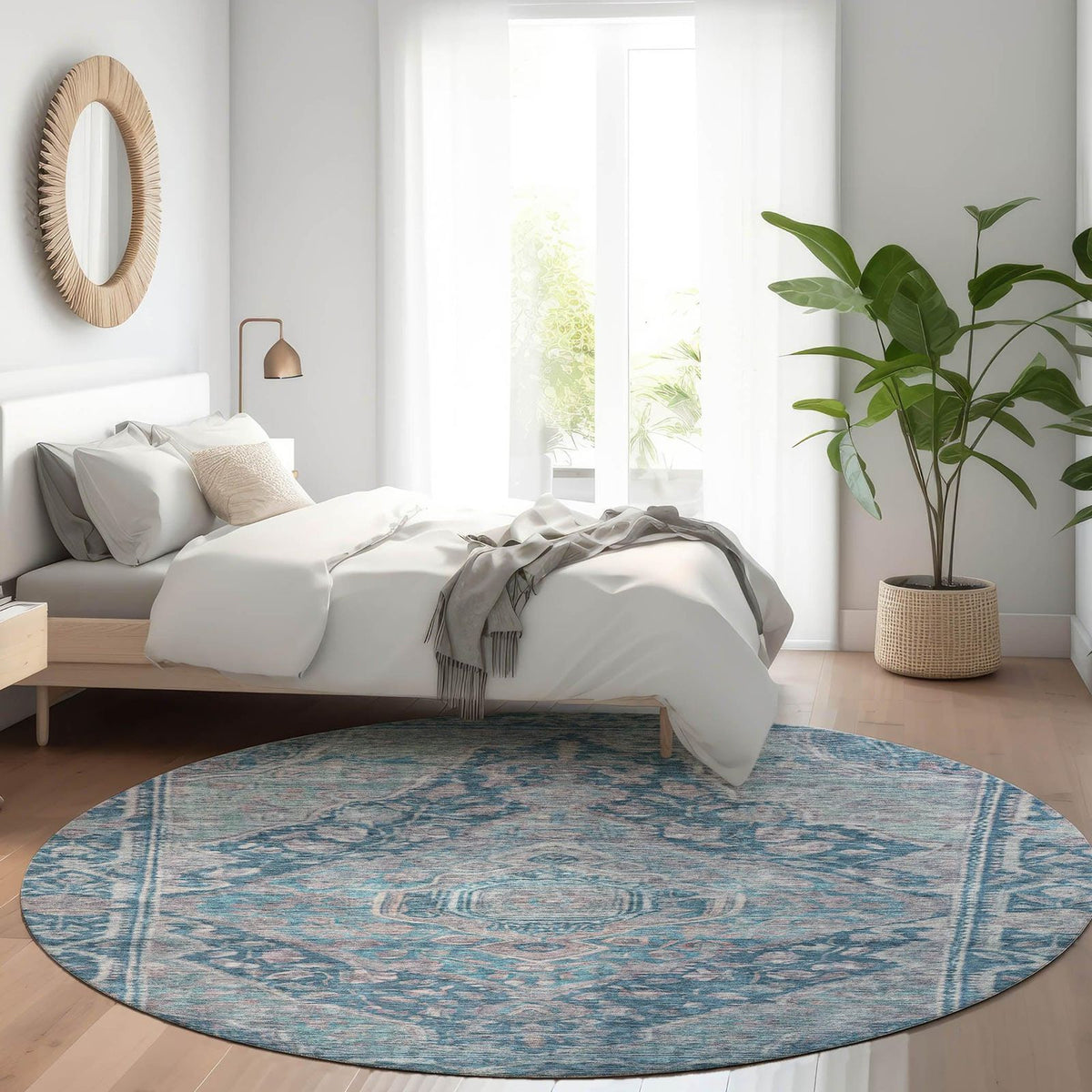 Addison Rugs Kaelanor Blue Washable Indoor-Outdoor Rug