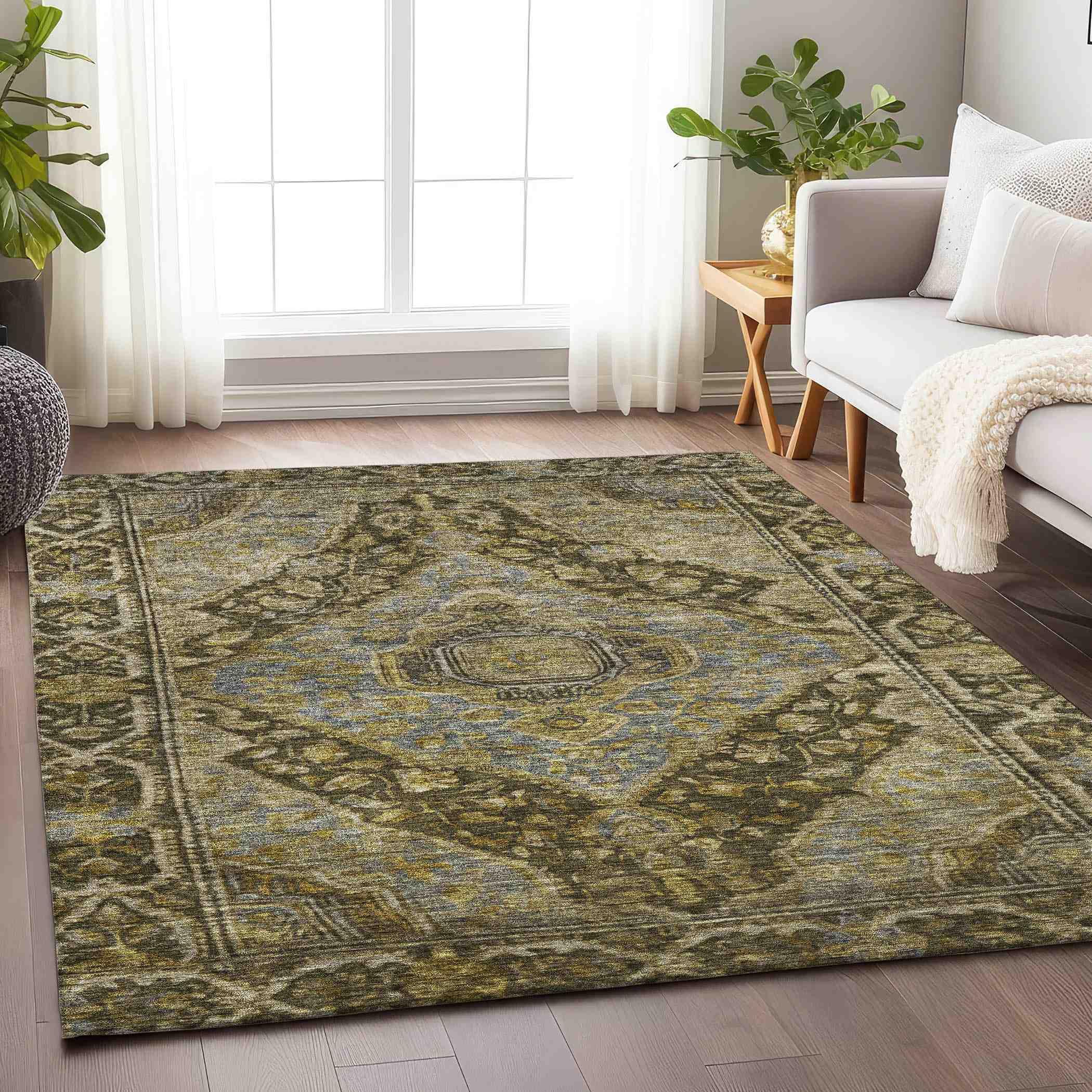 Addison Rugs Kaelanor Brown Washable Indoor-Outdoor Rug