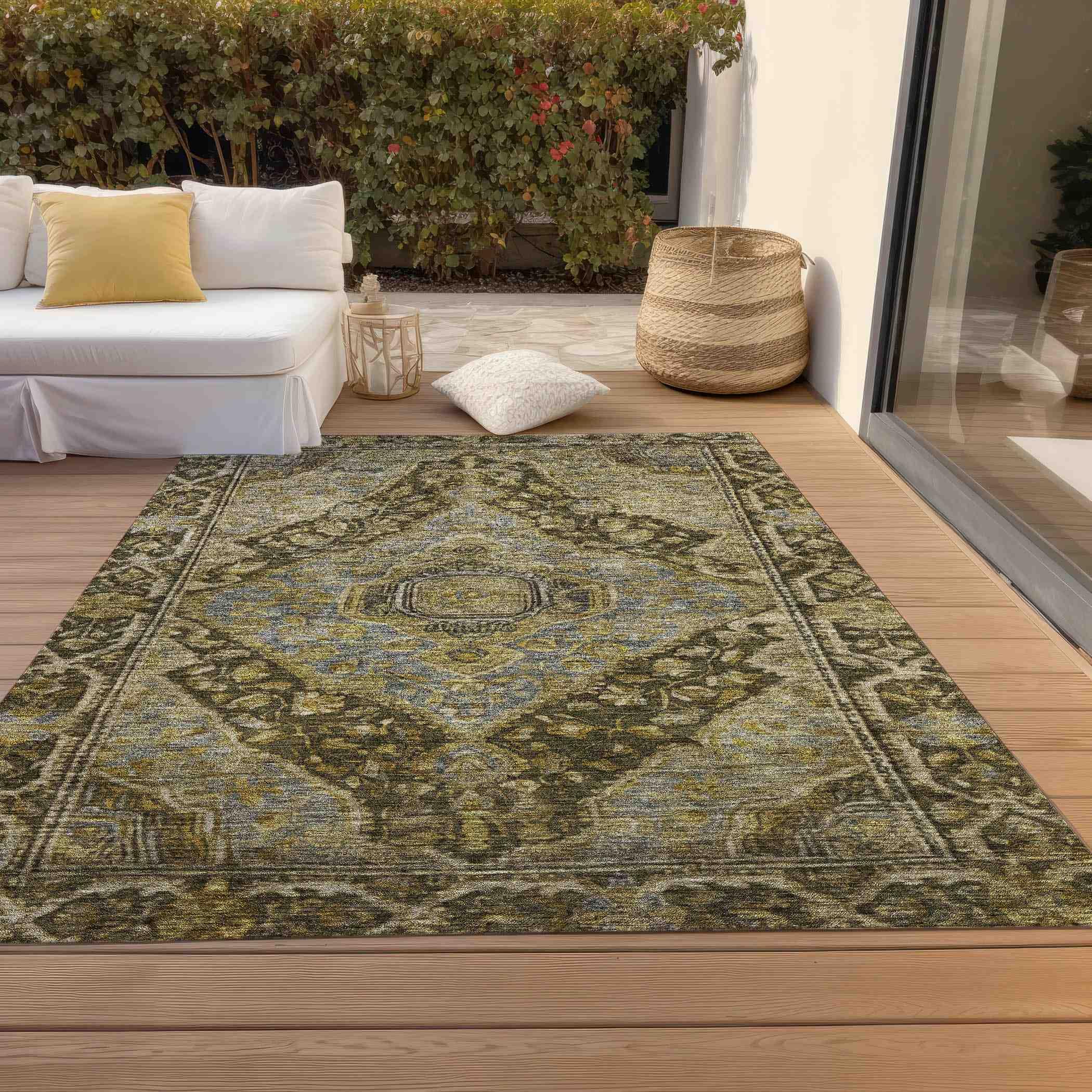 Addison Rugs Kaelanor Brown Washable Indoor-Outdoor Rug