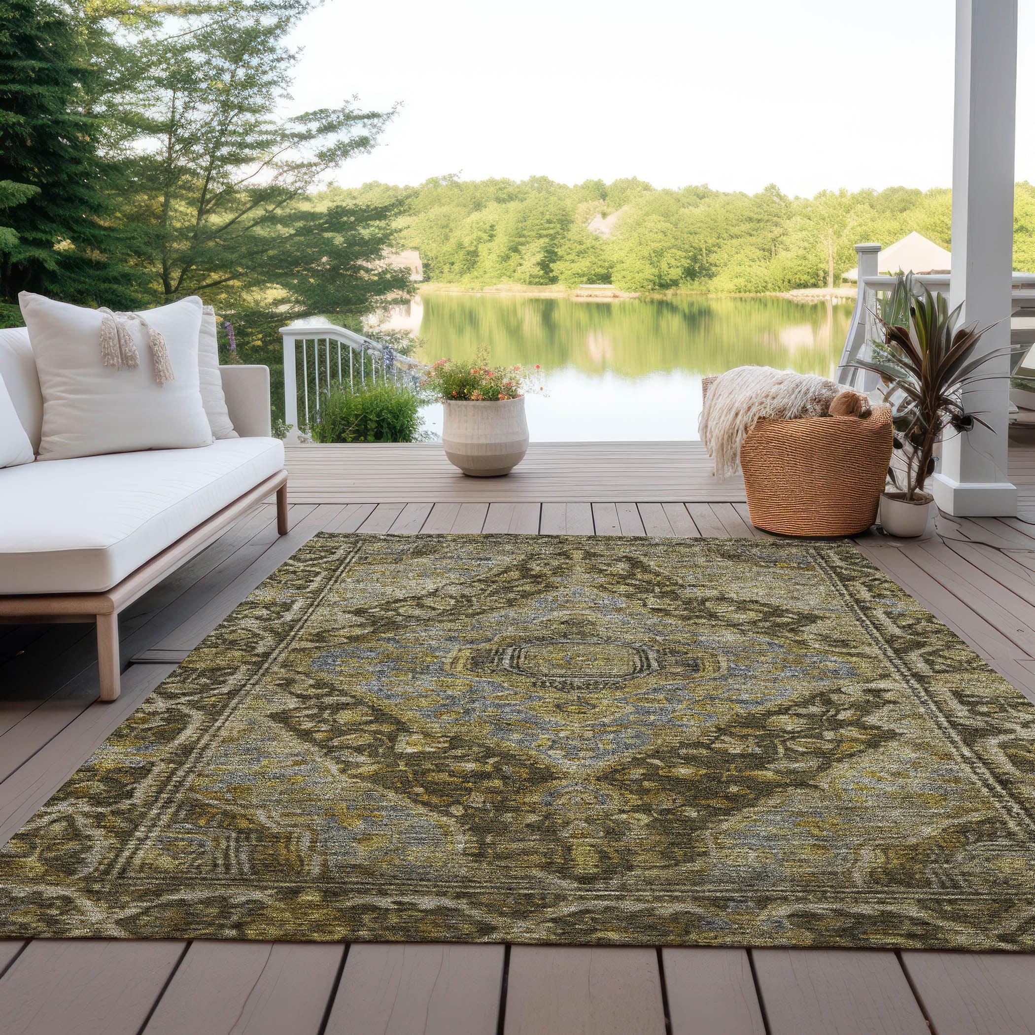 Addison Rugs Kaelanor Brown Washable Indoor-Outdoor Rug