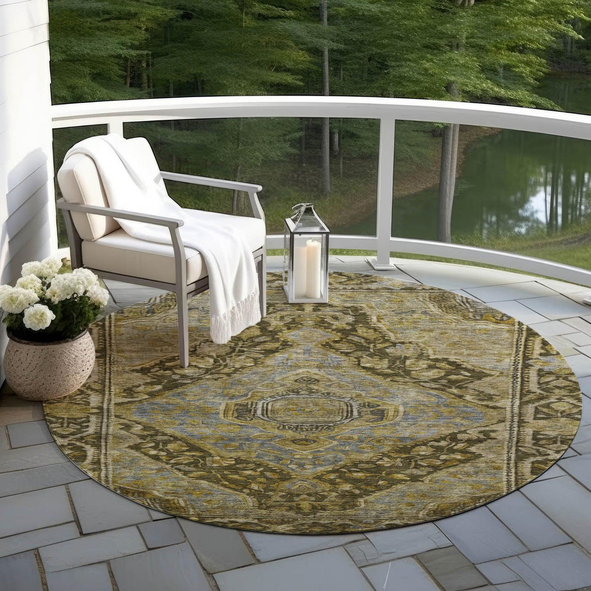 Addison Rugs Kaelanor Brown Washable Indoor-Outdoor Rug