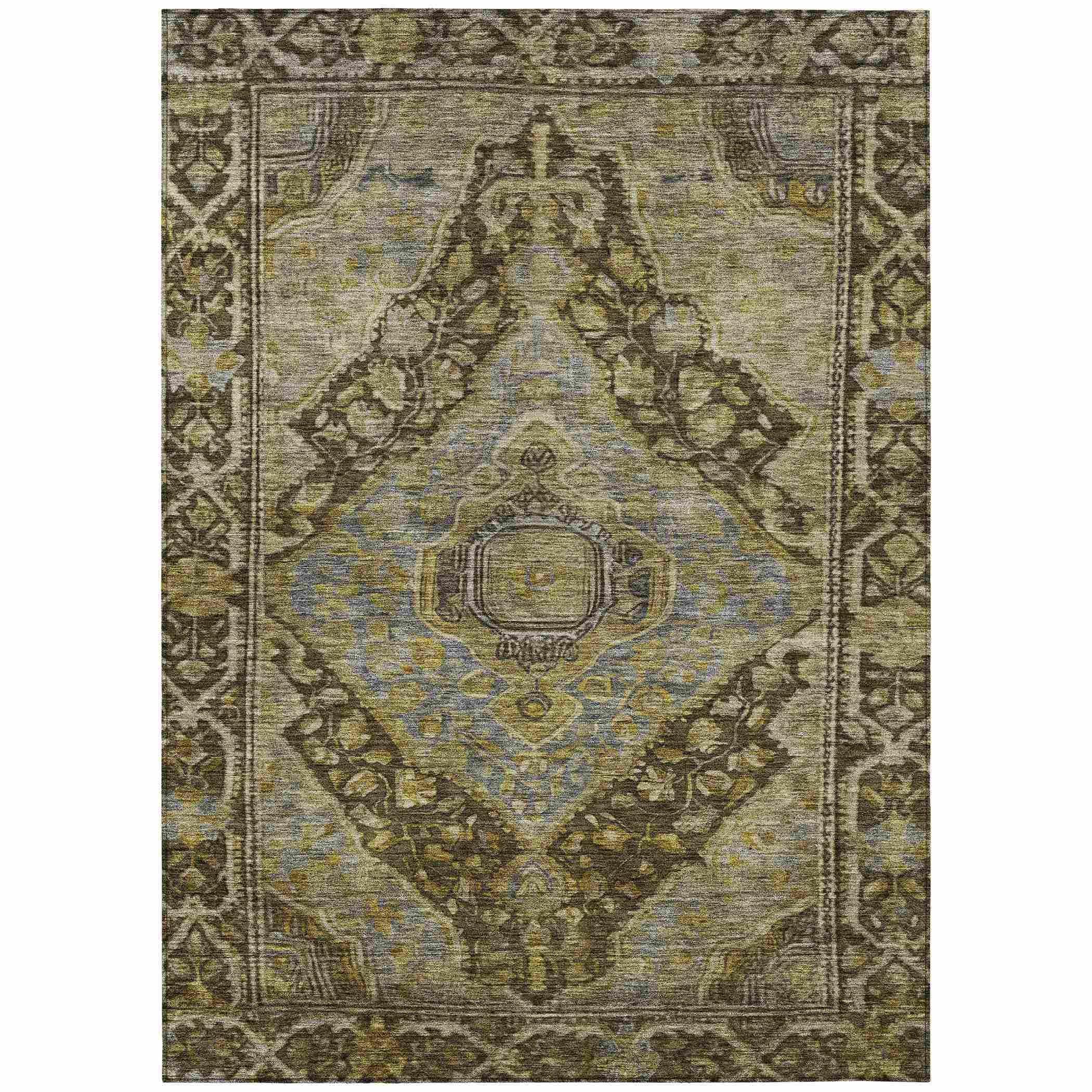 Addison Rugs Kaelanor Brown Washable Indoor-Outdoor Rug