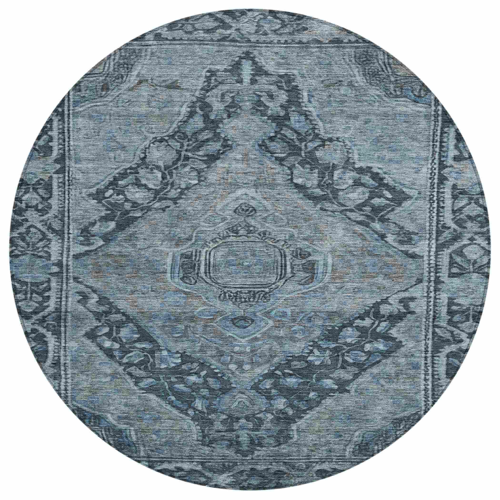 Addison Rugs Kaelanor Navy Washable Indoor-Outdoor Rug