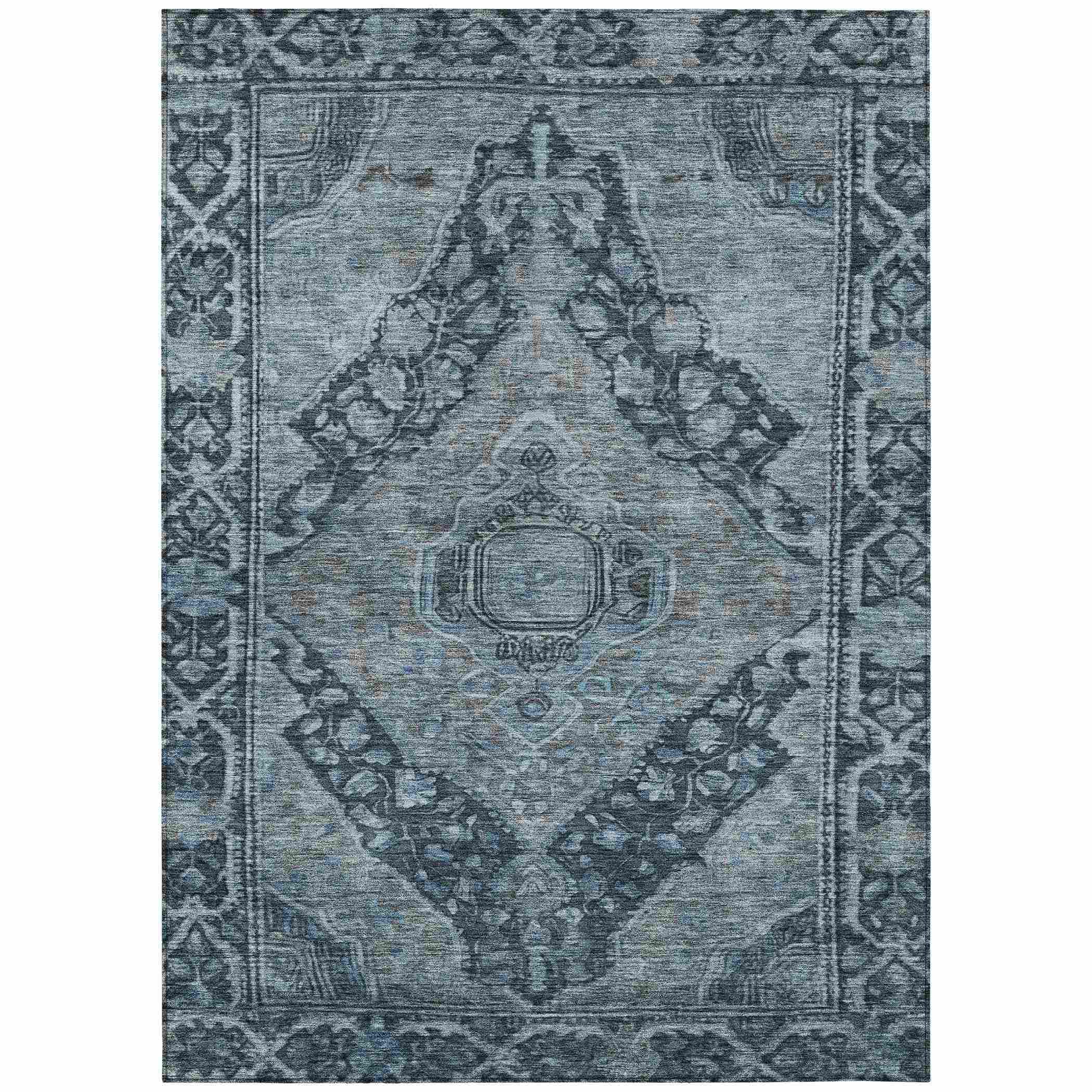 Addison Rugs Kaelanor Navy Washable Indoor-Outdoor Rug