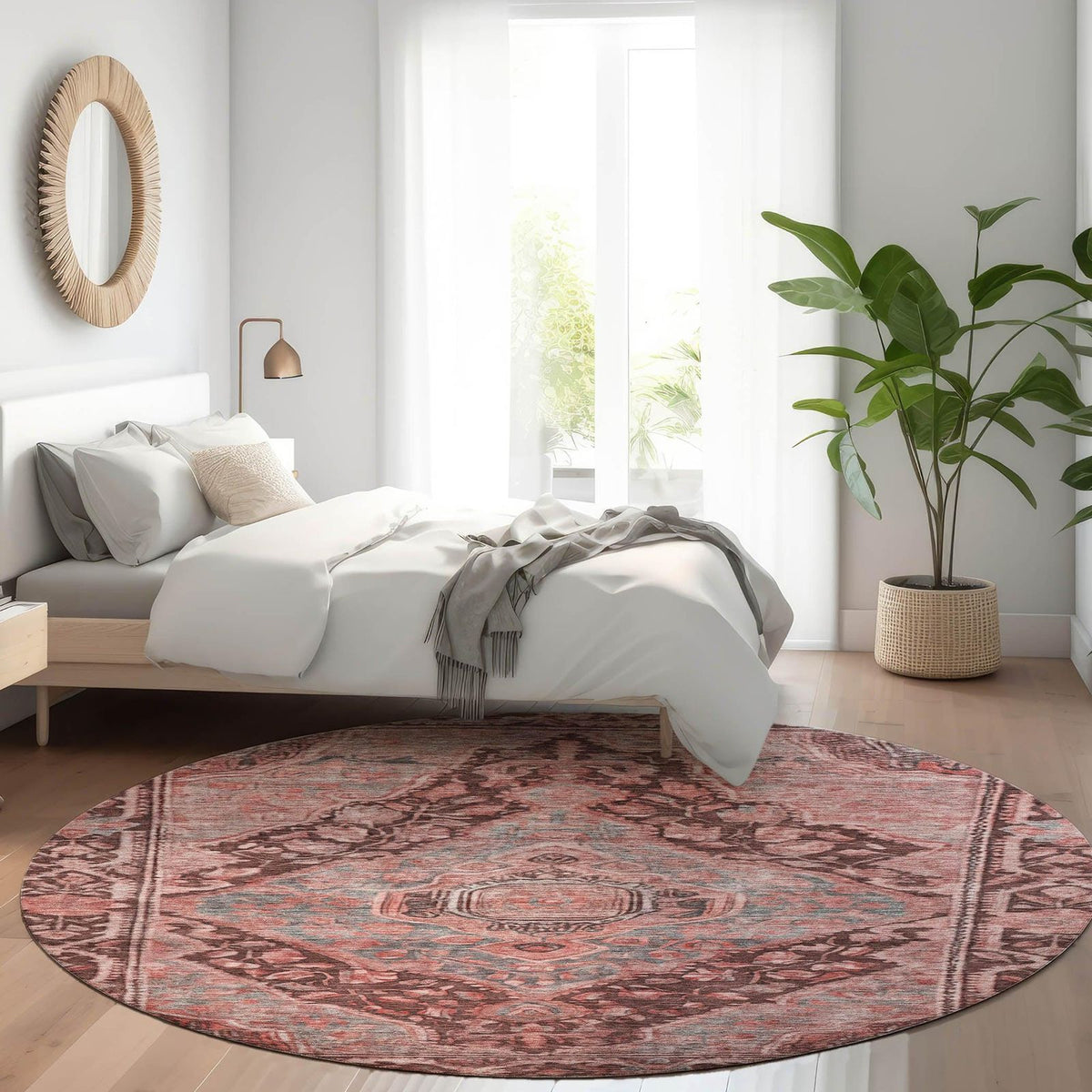Addison Rugs Kaelanor Orange Washable Indoor-Outdoor Rug