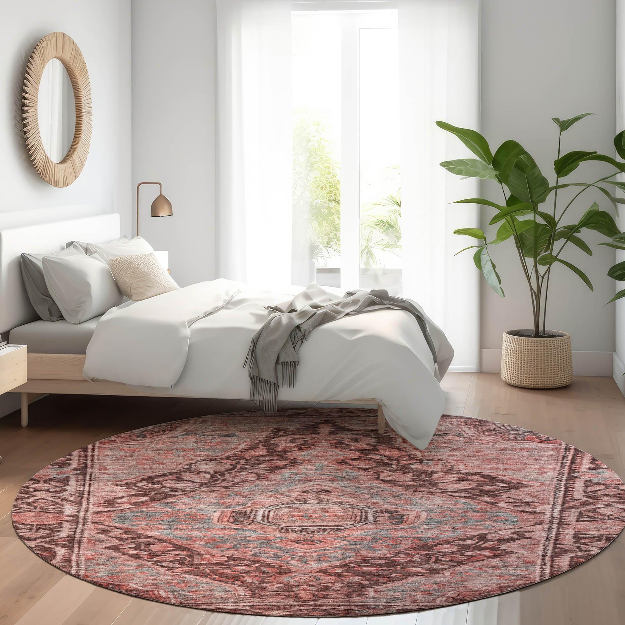 Addison Rugs Kaelanor Orange Washable Indoor-Outdoor Rug
