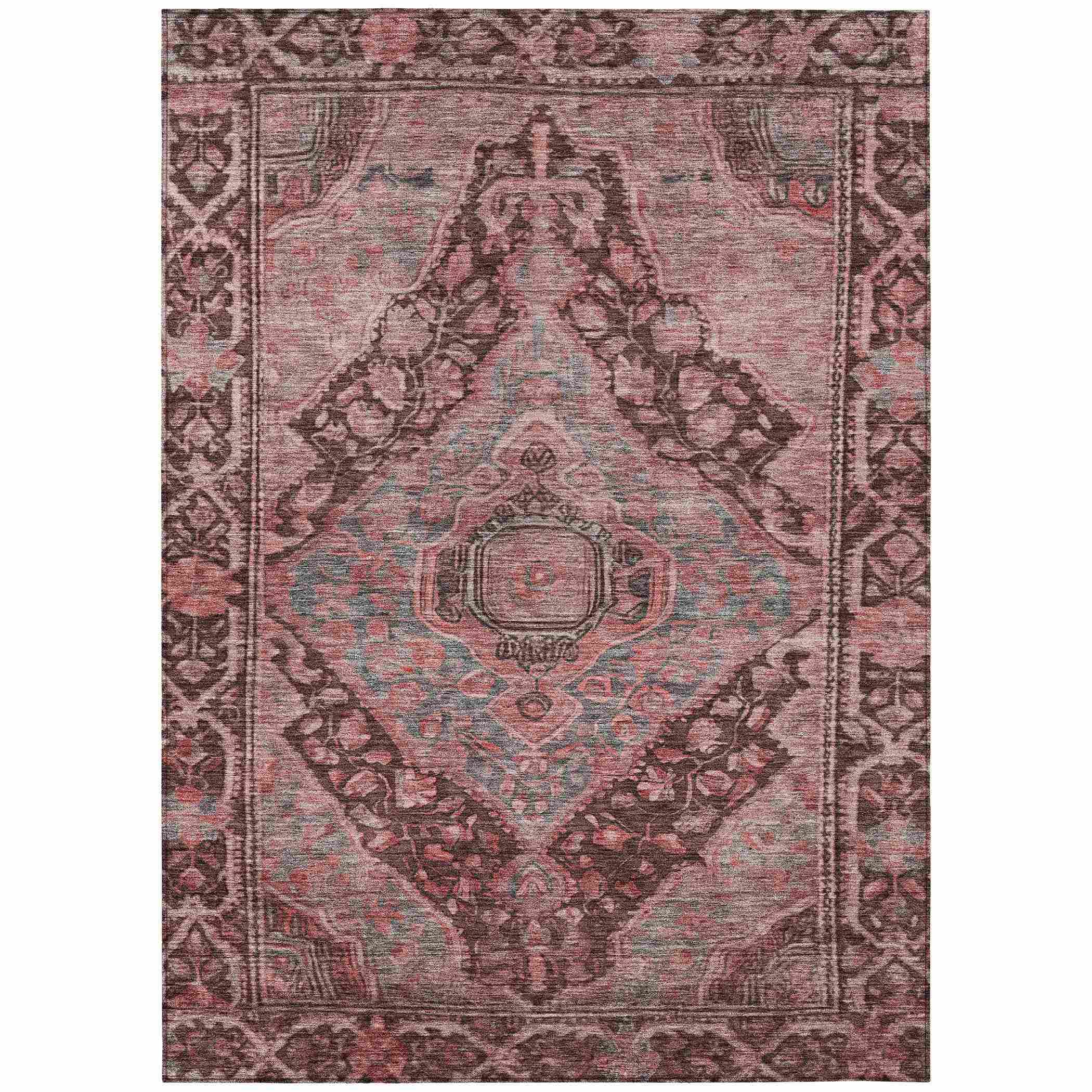 Addison Rugs Kaelanor Orange Washable Indoor-Outdoor Rug