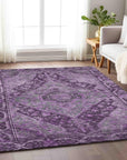 Addison Rugs Kaelanor Purple Washable Indoor-Outdoor Rug