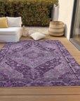 Addison Rugs Kaelanor Purple Washable Indoor-Outdoor Rug