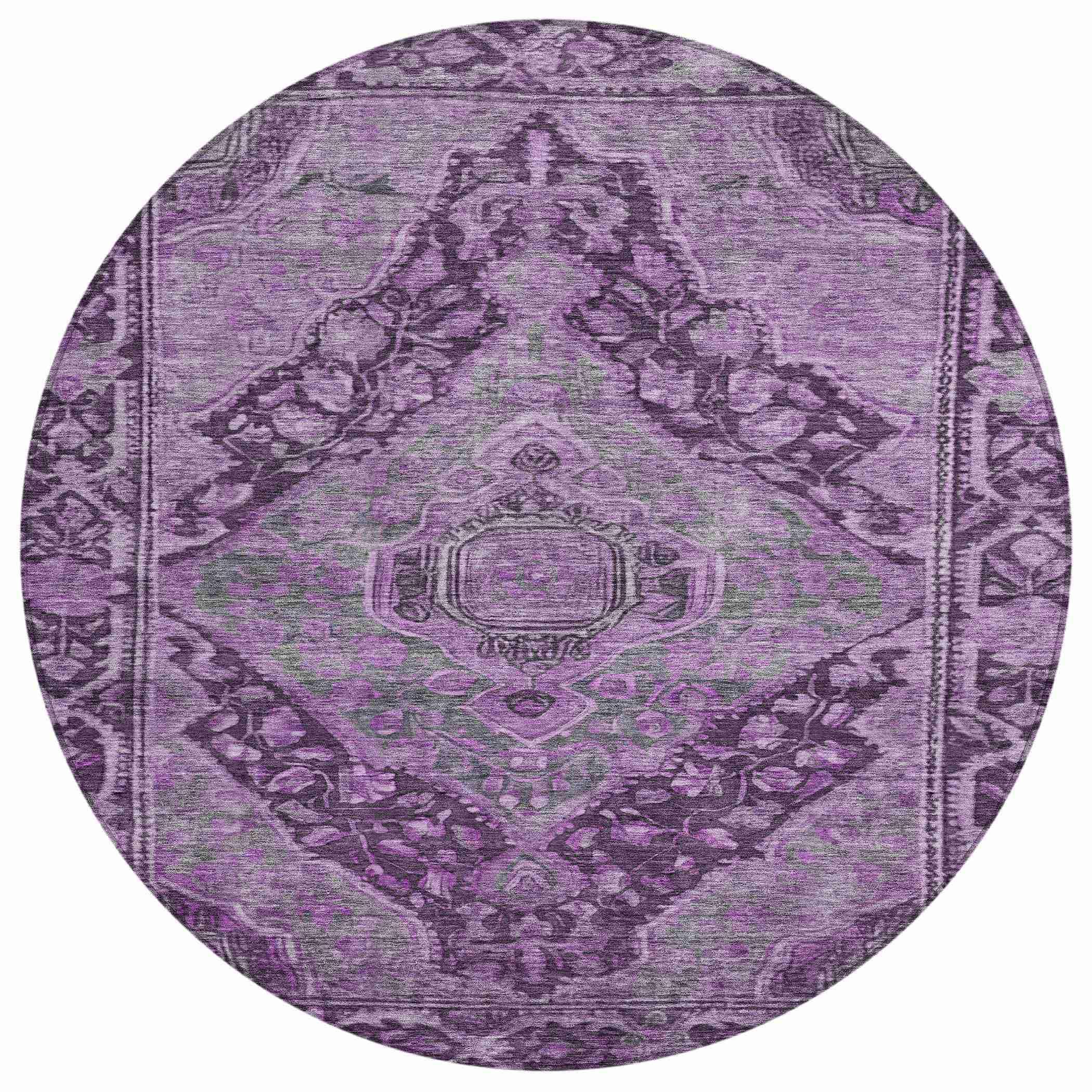 Addison Rugs Kaelanor Purple Washable Indoor-Outdoor Rug