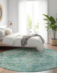 Addison Rugs Kaelanor Teal Washable Indoor-Outdoor Rug