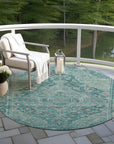 Addison Rugs Kaelanor Teal Washable Indoor-Outdoor Rug