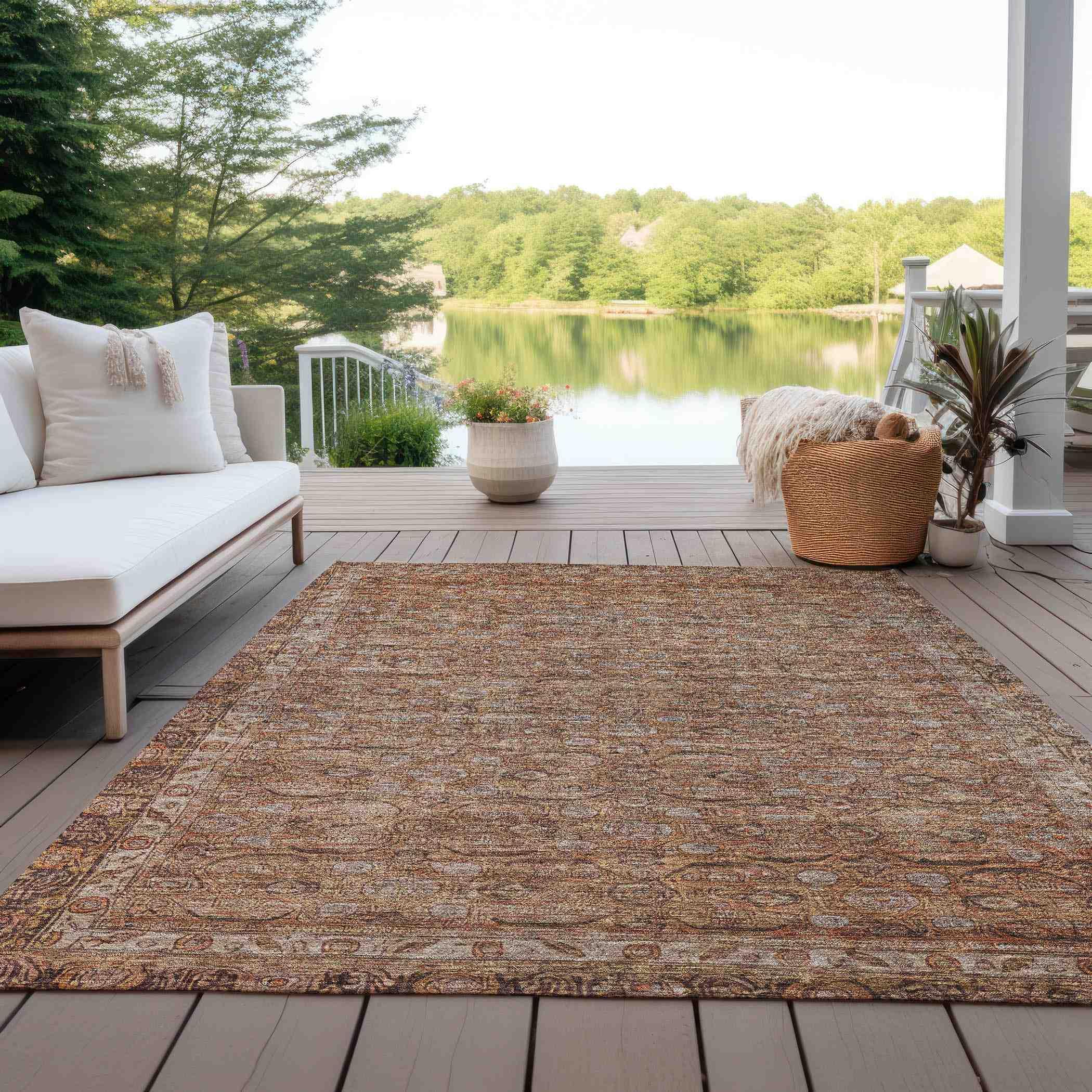 Addison Rugs Kaelara Copper Washable Indoor-Outdoor Rug