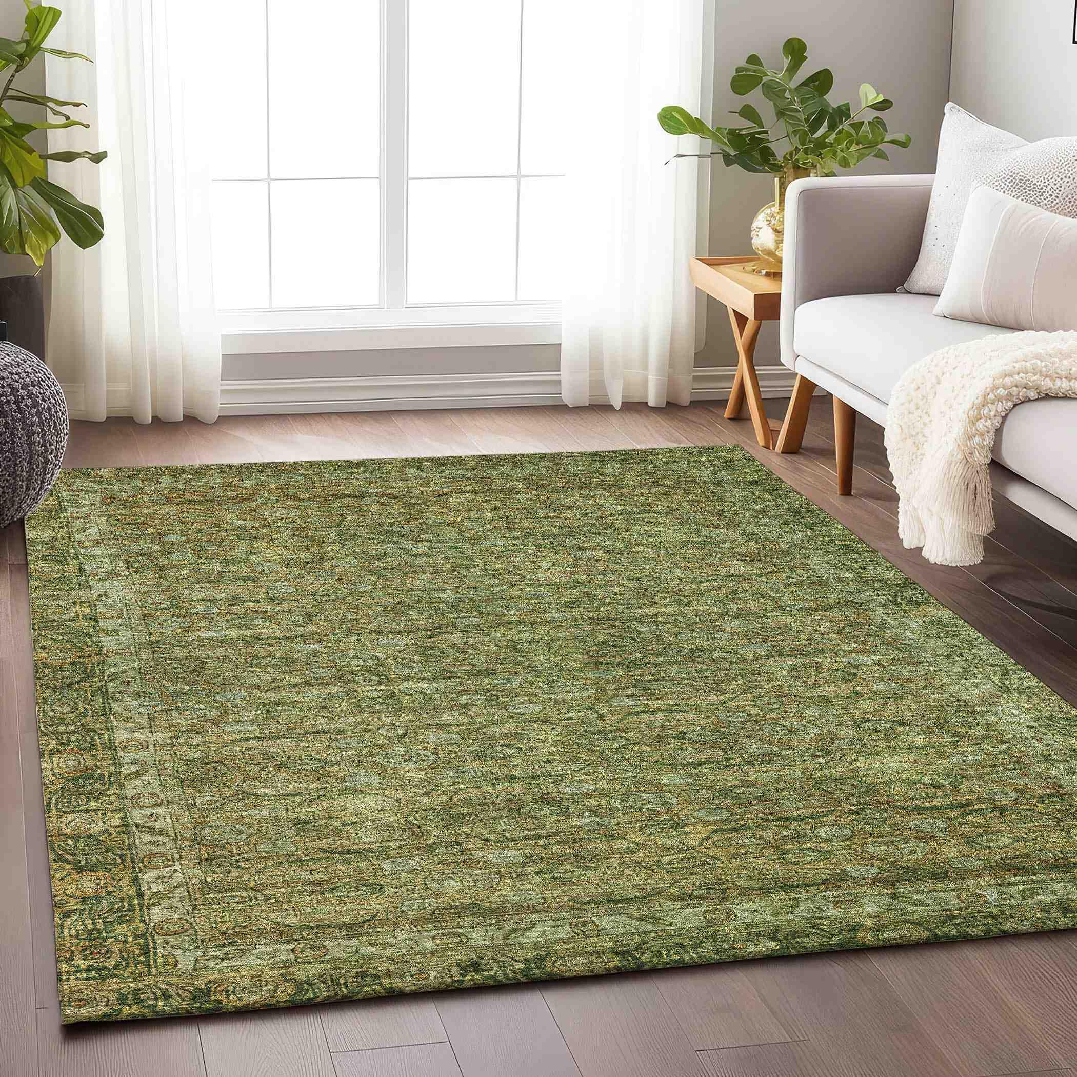 Addison Rugs Kaelara Green Washable Indoor-Outdoor Rug