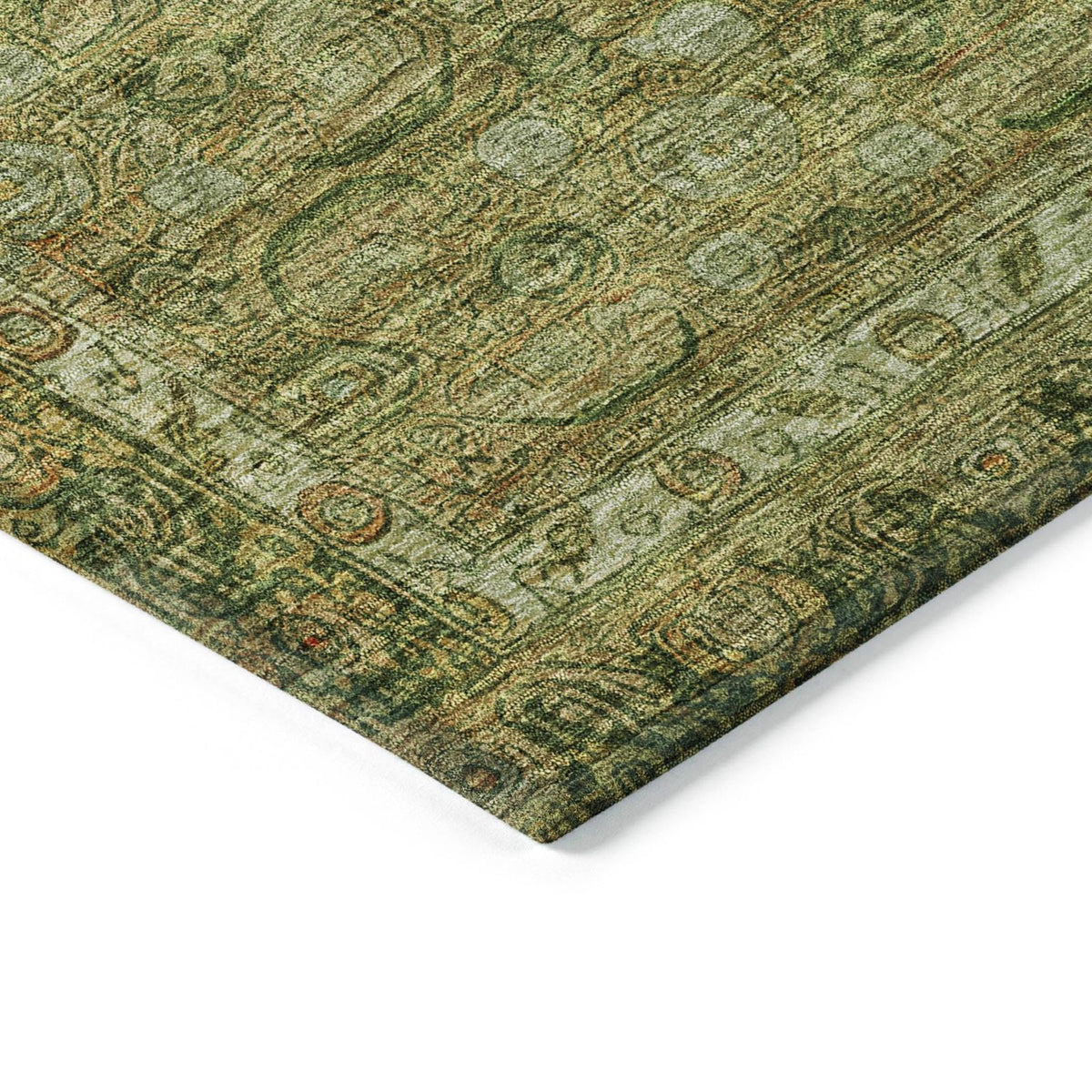 Addison Rugs Kaelara Green Washable Indoor-Outdoor Rug