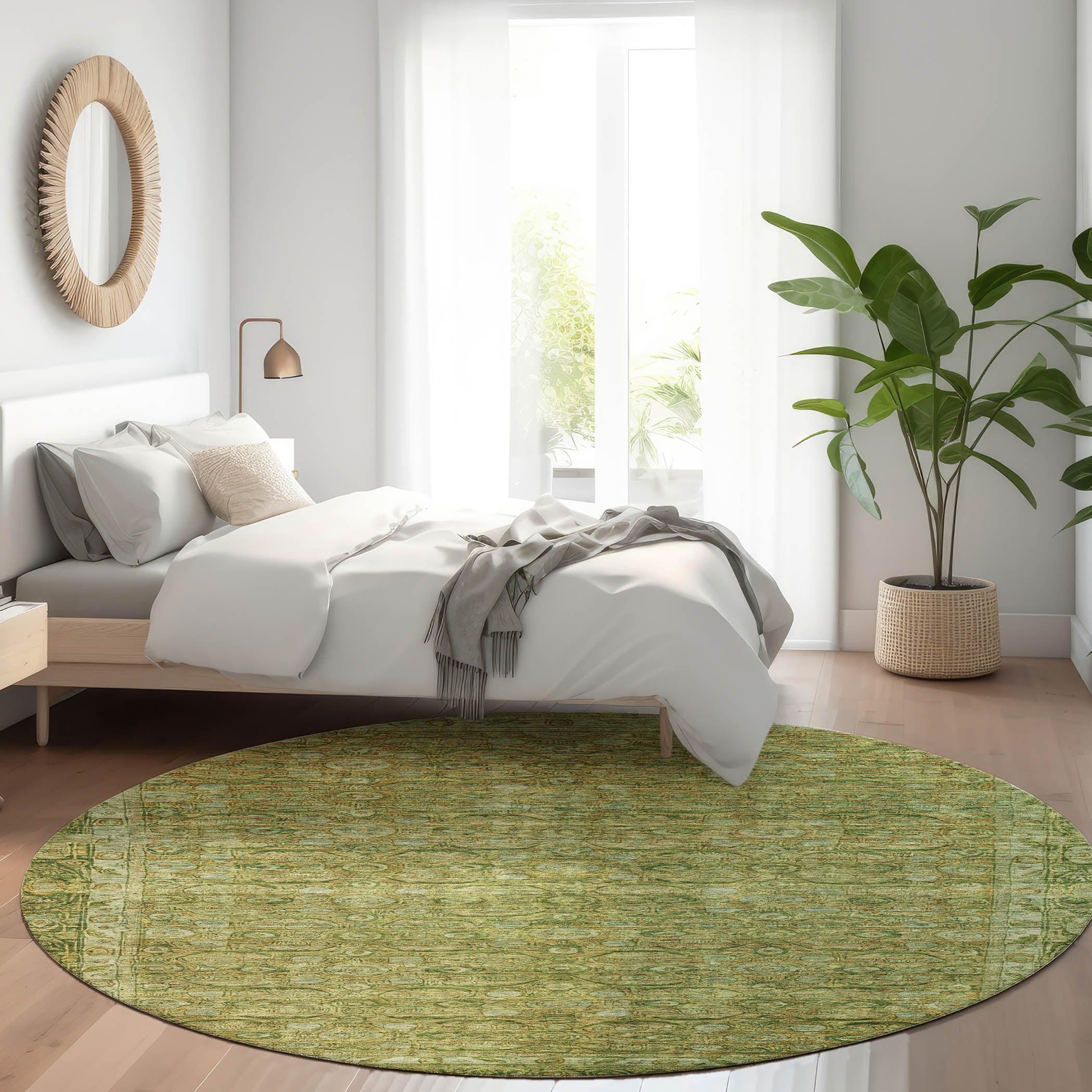 Addison Rugs Kaelara Green Washable Indoor-Outdoor Rug
