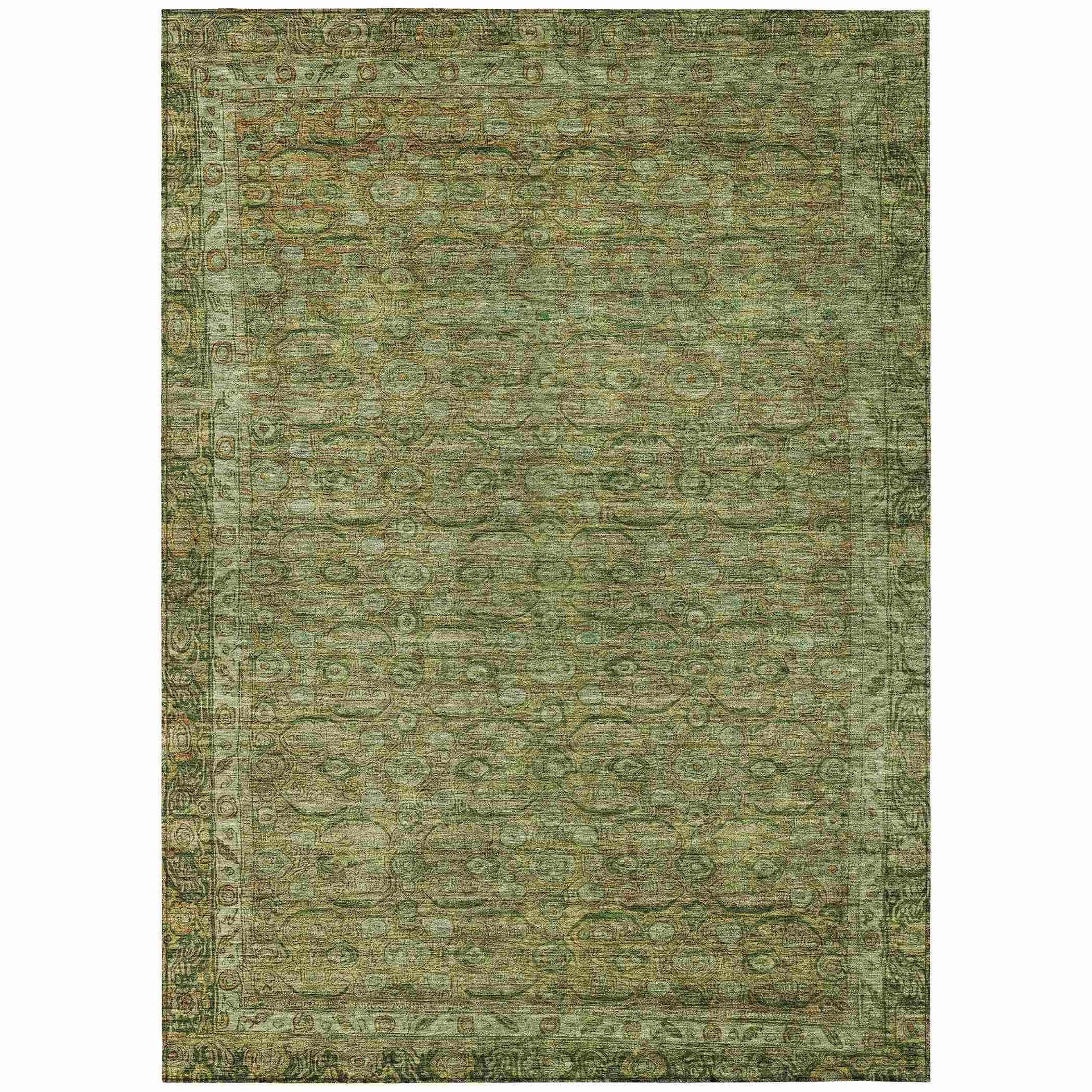 Addison Rugs Kaelara Green Washable Indoor-Outdoor Rug