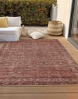 Addison Rugs Kaelara Orange Washable Indoor-Outdoor Rug
