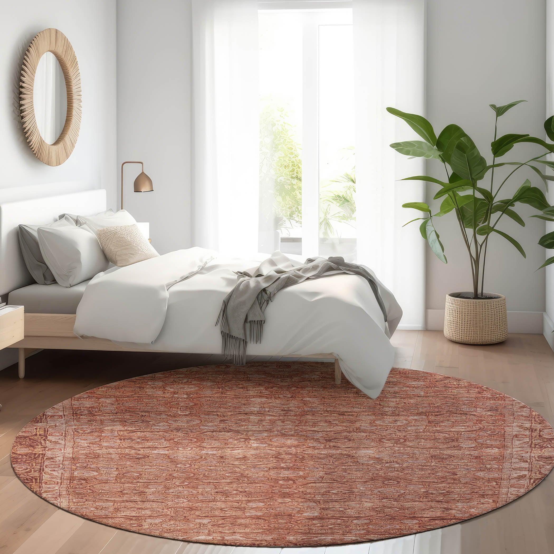 Addison Rugs Kaelara Orange Washable Indoor-Outdoor Rug