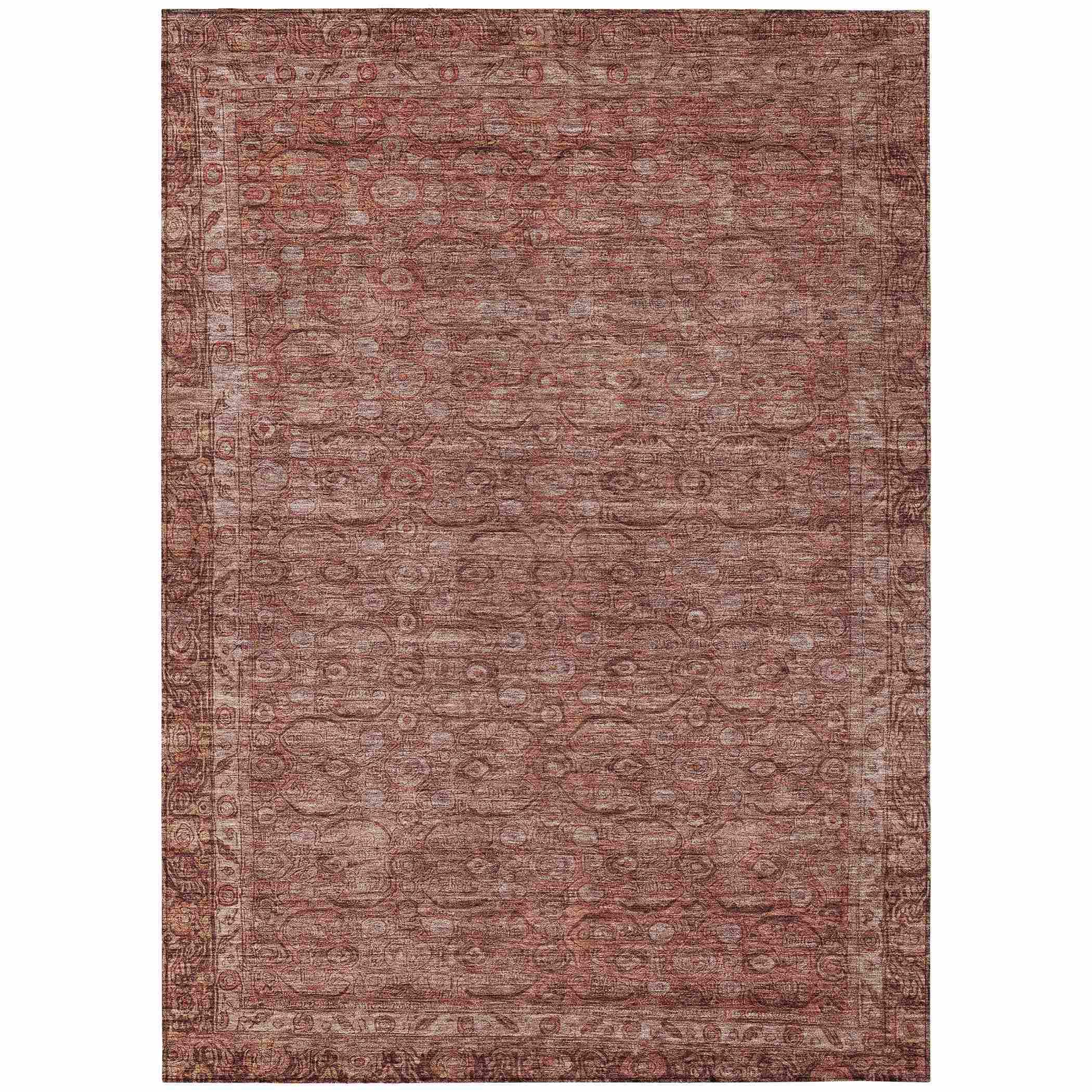 Addison Rugs Kaelara Orange Washable Indoor-Outdoor Rug