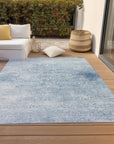 Addison Rugs Kaelas Blue Washable Indoor-Outdoor Rug